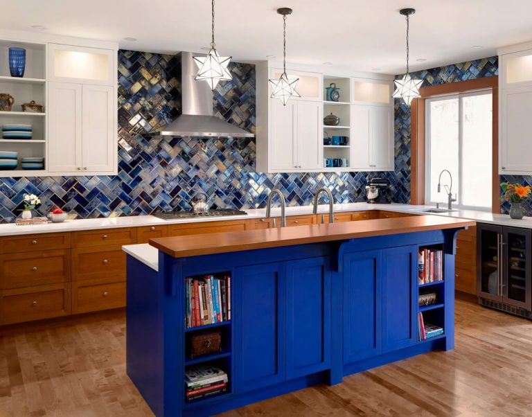 Bold & Blue Kitchen - David Coulson Design