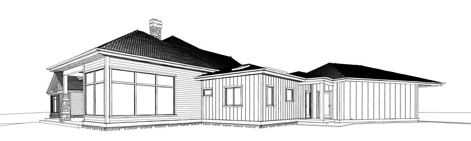 17. 2021. Duncan – Lake View Residence – ext. view sketch 5