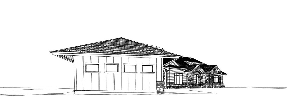18. 2021. Duncan – Lake View Residence – ext. view sketch 6